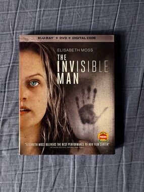 The Invisible Man Blu-ray + DVD (Elisabeth Moss) - Gray/Beige Cover